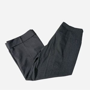 Larry Levine Stretch Gray Pattern Wide Leg Capris Pants Sz 6